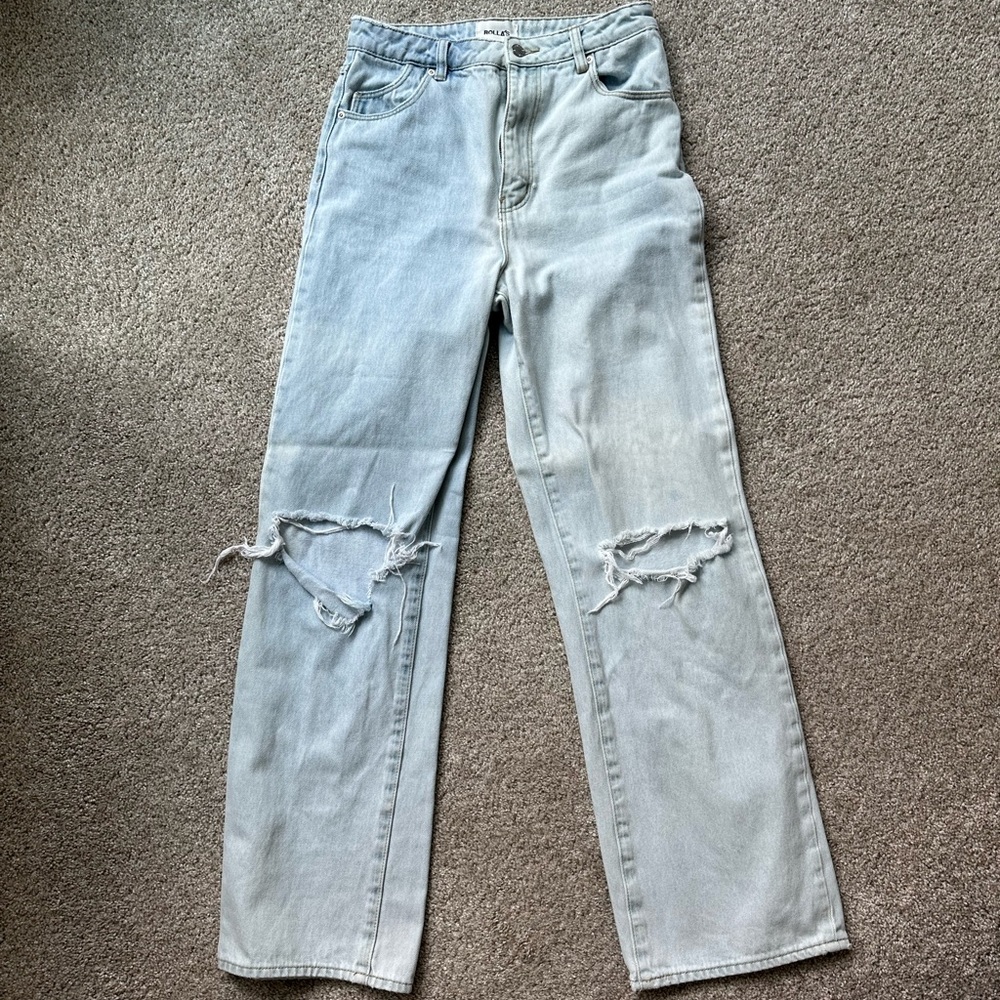 ROLLA'S high rise, wide leg, Heidi jeans.